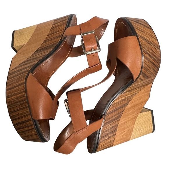 Vince Camuto Oriana Wedge Platform T-Strap Sandals Size 10 - Picture 4 of 10